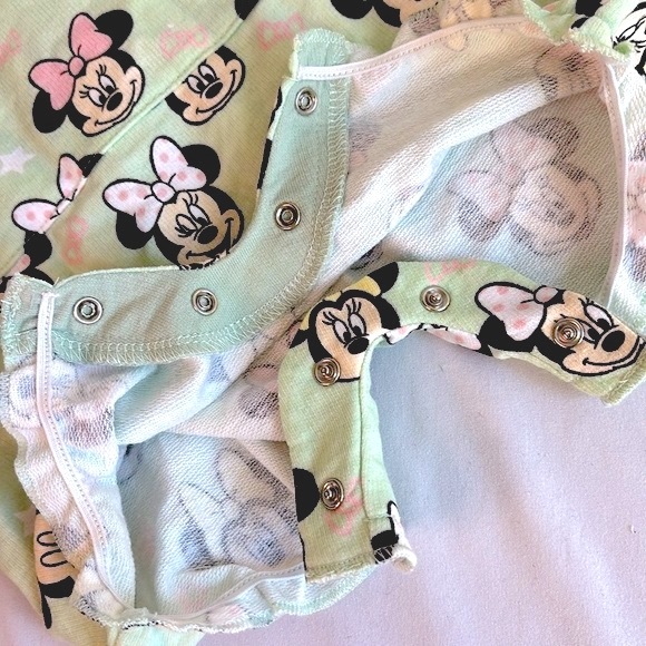 🆕 Disney Minnie Mouse 2-Pc 18M Tee & Snap-Close Adjustable Button Overall Set - Picture 15 of 16